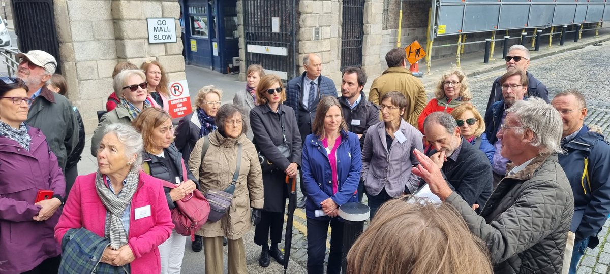 IHTA_RIA's tweet photo. Howard Clarke @RMcMnow painting a picture of what Dublin Castle walls, St Patrick's Cathedral and the Iveagh Buildings were like at various stages in their histories #ICHT2022 https://t.co/rHqIIAqQYW