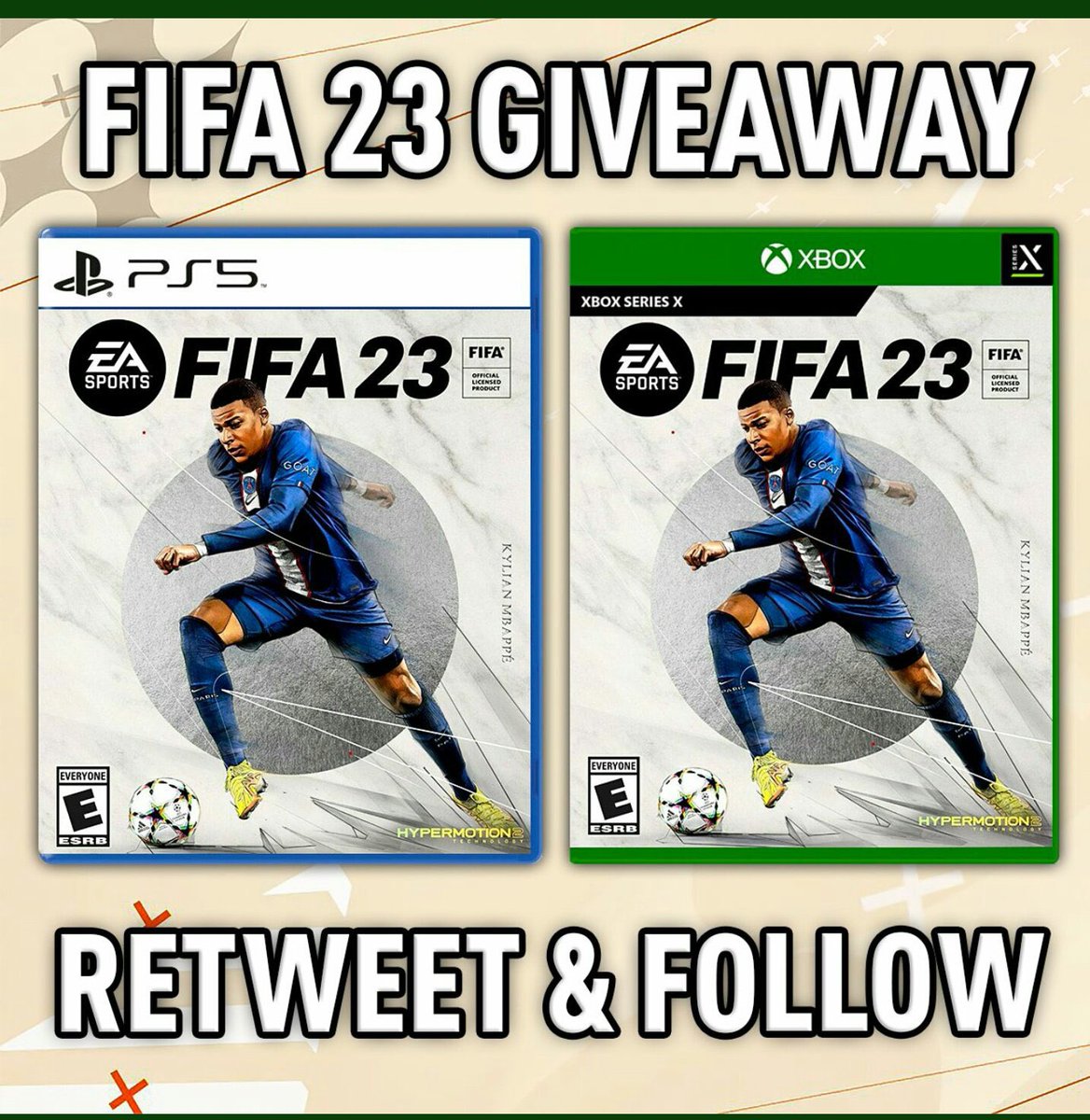 🚨 FIFA 23 GIVEAWAY 🚨

I'm giving away #FIFA23 for PS4/5, XBOX, PSP and PC

To enter simply🔽
RETWEET🔄 &amp; FOLLOW✅

Winners will be announced on September 30th!🥳