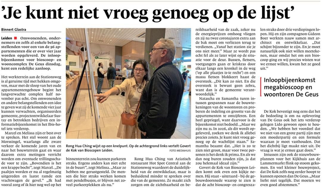 Goede opkomst inloopavond De Geus Leiden 👍🏻
+ Speciale bouw website 👇🏻
bouwaandegeus.nl