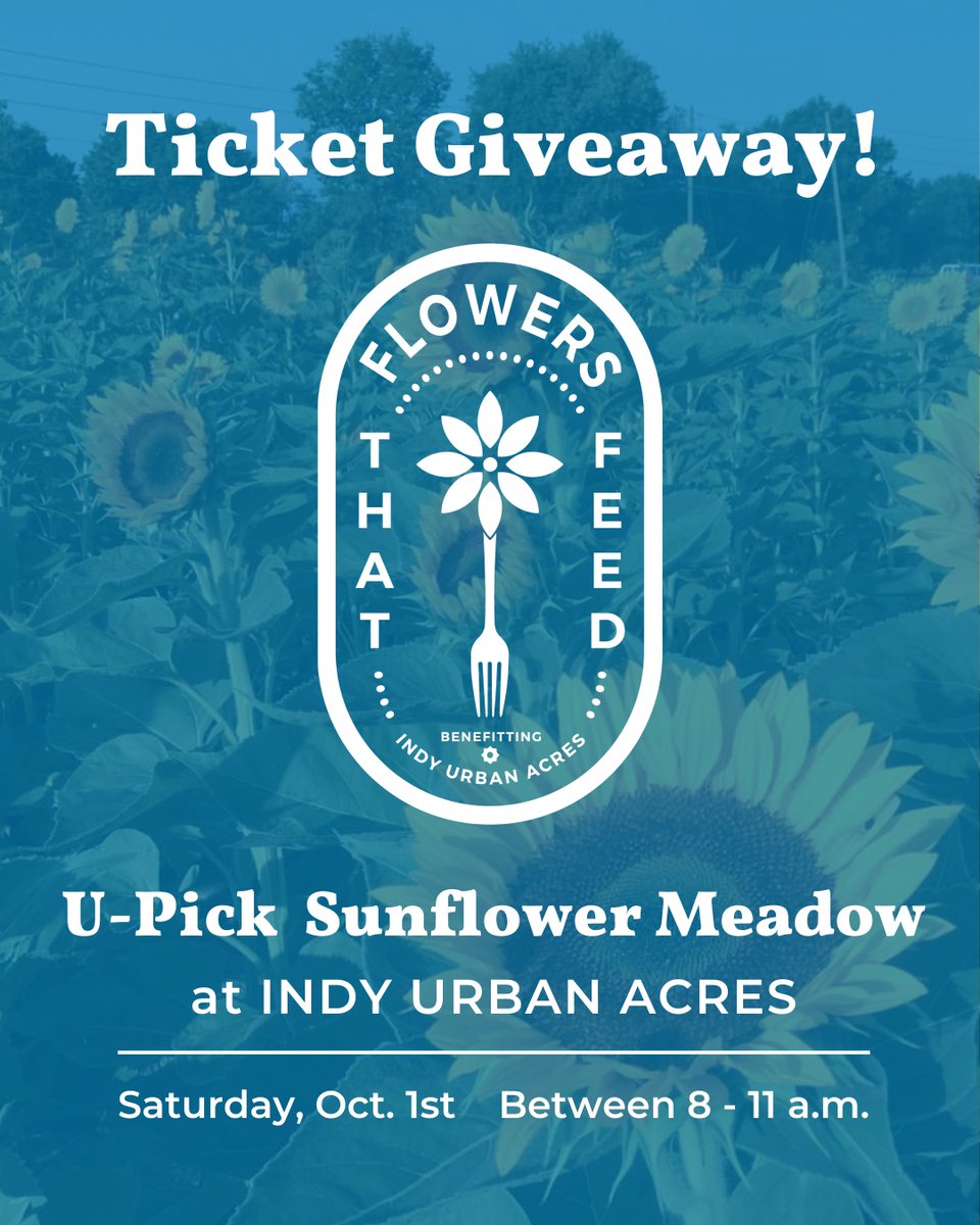 We are so excited to be hosting a giveaway for our final #FlowersThatFeed event on October 1st! Head over to our Instagram to enter 🌻

instagram.com/indyurbanacres