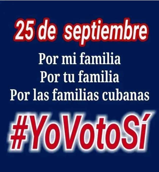 NoePeraza3's tweet photo. Yo voto por mí familia y la tuya. @PresidenciaCuba @DiazCanelB @elsa_ena #cuba #YoVotoSi #cubaavanza https://t.co/u58SjHdASc