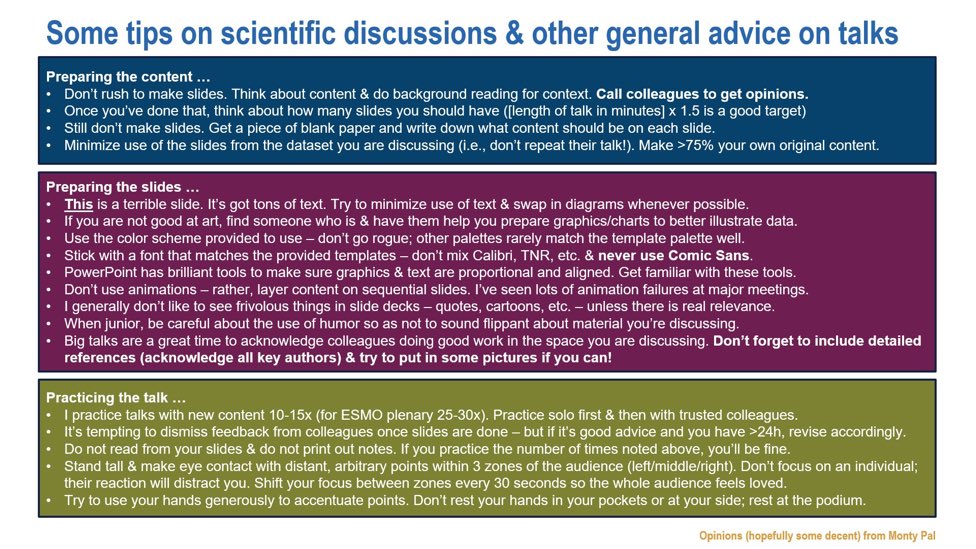 ndenduluri1's tweet image. Comprehensive and excellent advice from @montypal on how to prepare for a pivotal presentation - one other point:citing one’s own work should be limited to truly relevant content. #MedEd #practicemakesperfect