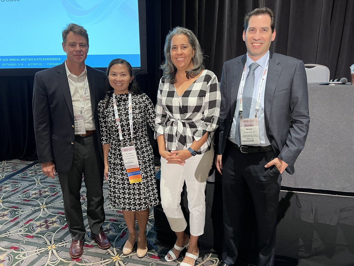 Many thanks to Dr. Michael Cohen <a href="/MassEyeAndEar/">Mass Eye and Ear</a>, Dr Oliver Adunka from Ohio State and Claudia Emery, AuD <a href="/TexasChildrens/">Texas Children's</a> for a fun and engaging panel at #OTOMTG22 on “Longterm Management of Pediatric Sensorineural Hearing Loss.” <a href="/AAOHNS/">AmAcadOtolaryngology</a>