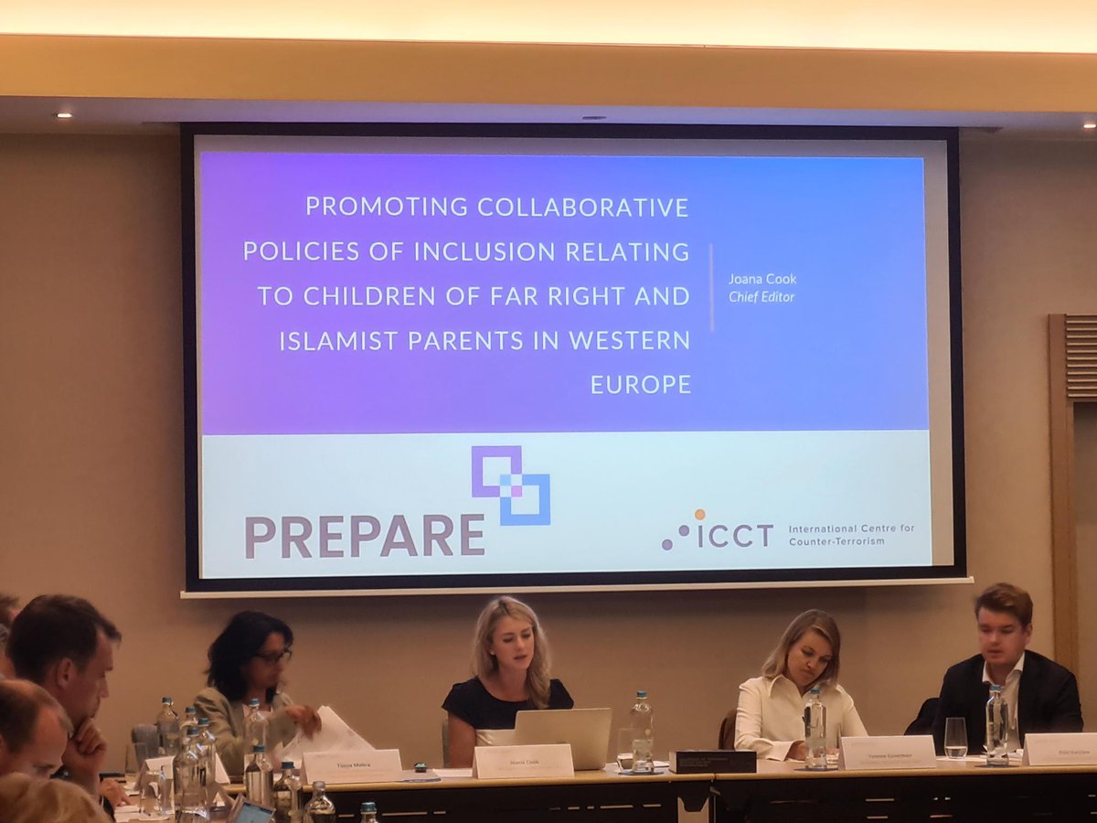 Yesterday, members of the <a href="/PREPARE_EU/">PREPARE</a> team participated in a roundtable hosted by <a href="/ICCT_TheHague/">International Centre for Counter-Terrorism</a> in Brussels. <a href="/Joana_Cook/">Joana Cook</a> &amp; <a href="/Julie_Coleman/">Julie Coleman</a> joined representatives to discuss PREPARE's work to support #children growing up with parents affiliated with #Islamist + #FarRight extremism