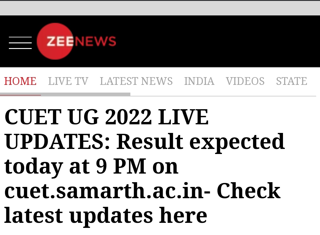 reet17k's tweet photo. Results expected at 9pm today according to ZeeNews
#CUETresults
#CUETUG2022 https://t.co/SPKWzRp5LU