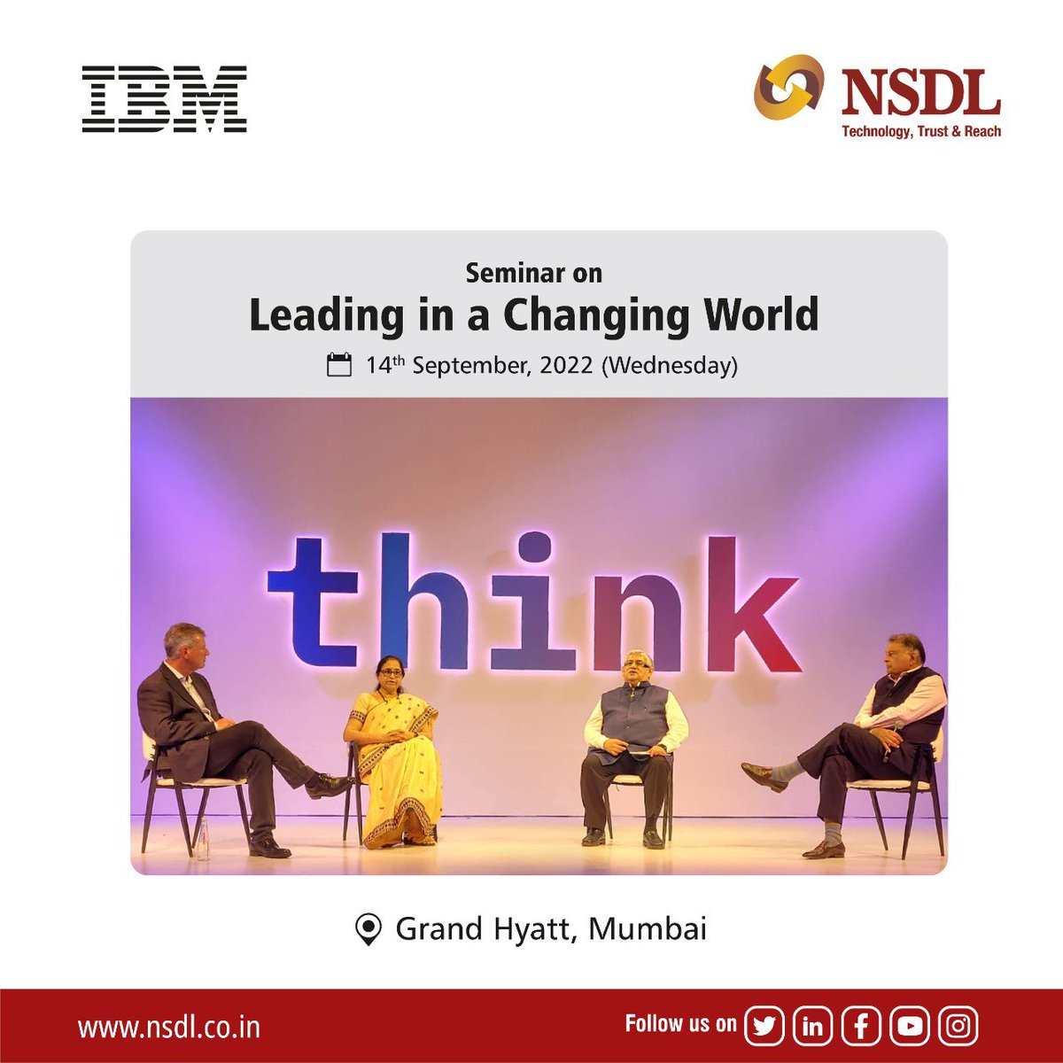 Mrs. Padmaja Chunduru, MD &amp; CEO, NSDL at the <a href="/IBM/">IBM</a> Think 2022 spoke on Convergence of Financial Services, Fintech's actually being Techfin, NSDL Covenant Monitoring System and the Market Ka Eklavya initiative.

#NSDL #IBMthink2022 #fintech #ceo #financialservices #Think2022