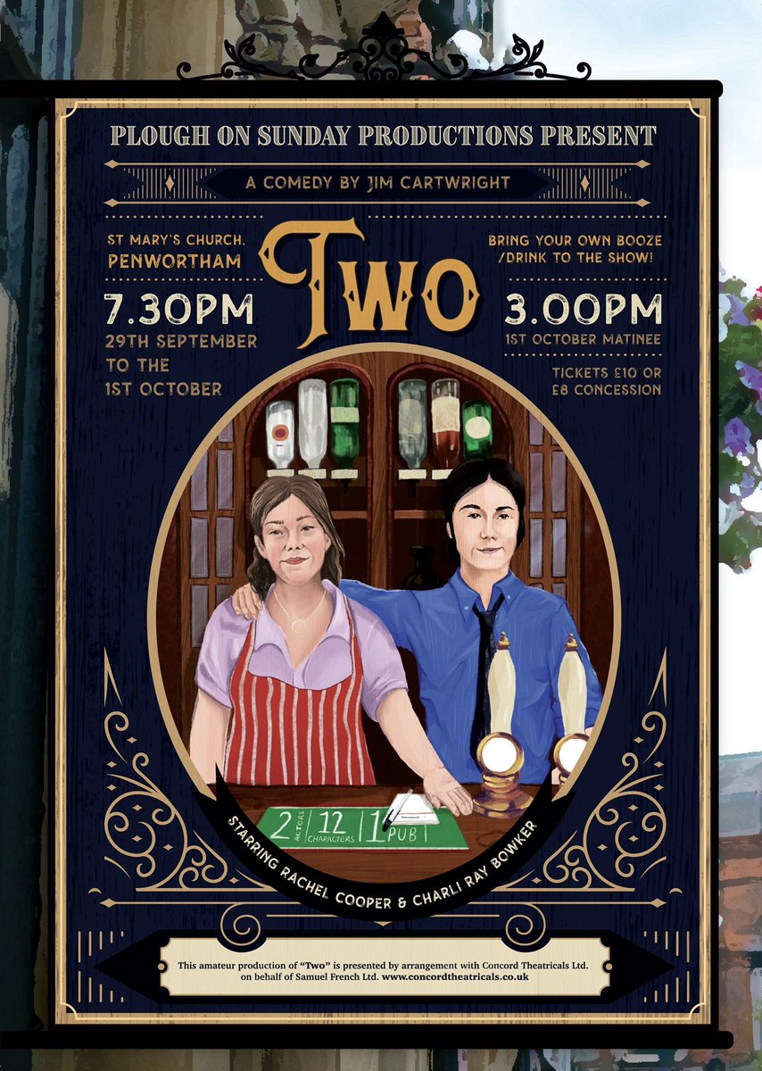 PloughOnSunday's tweet image. Plough On Sunday return to St Mary’s, Penwortham this September with Jim Cartwright's northern classic, 'Two'. @rachelelcooper @charliraybowker. Thursday 30th September - Saturday 1st October. Bring your own booze and snacks. Tickets £10/8 on the door.