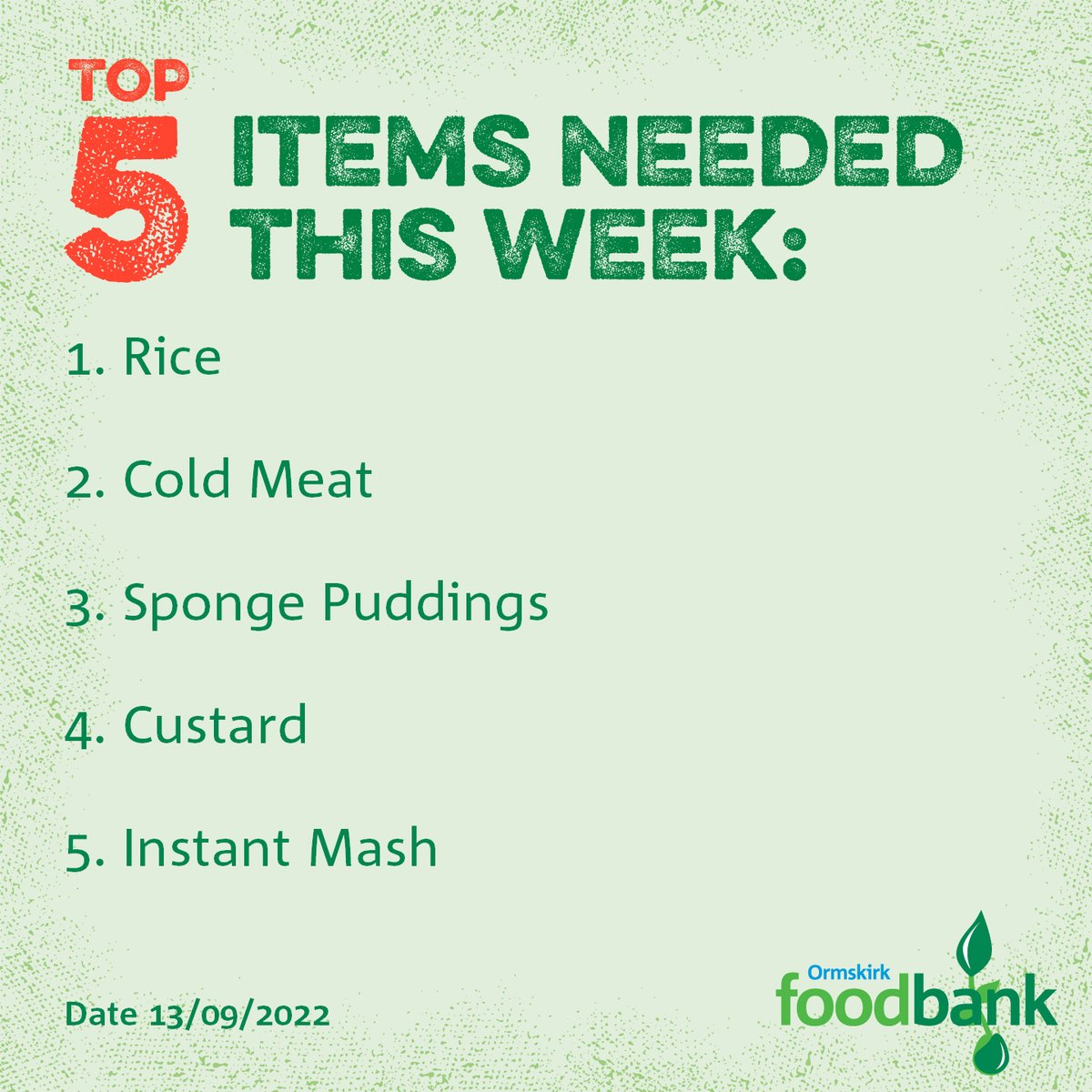 If you would like to donate to <a href="/OrmskirkFB/">Ormskirk Foodbank</a> these are the items most needed. See website for donation points ormskirk.foodbank.org.uk/give-help/dona…