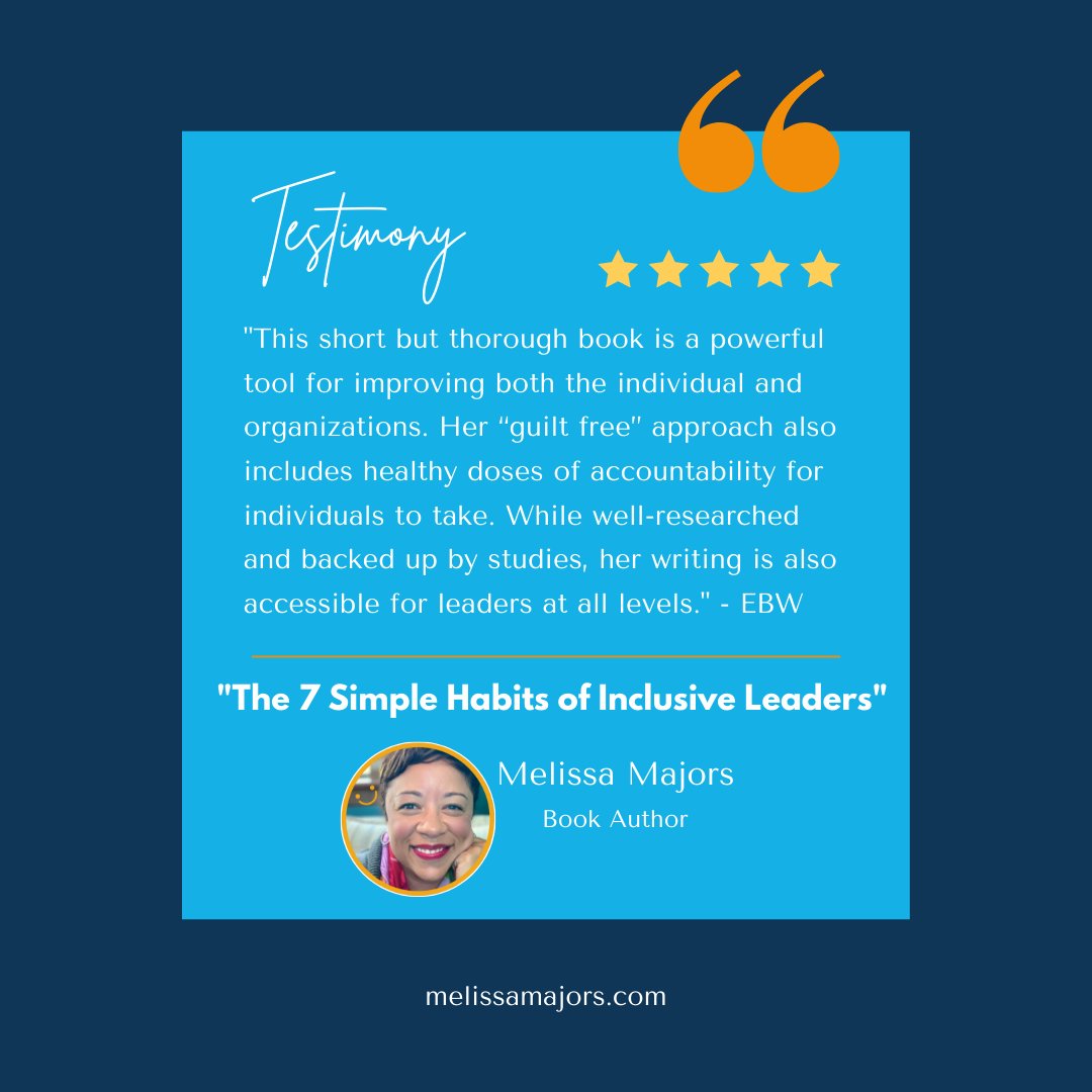 If you've read "The 7 Simple Habits of Inclusive Leaders" your experience, your takeaways, and your testimonies are vital to me. Please share👉🏼amazon.com/Simple-Habits-…
I'm grateful for your support; thank you so very much❤️