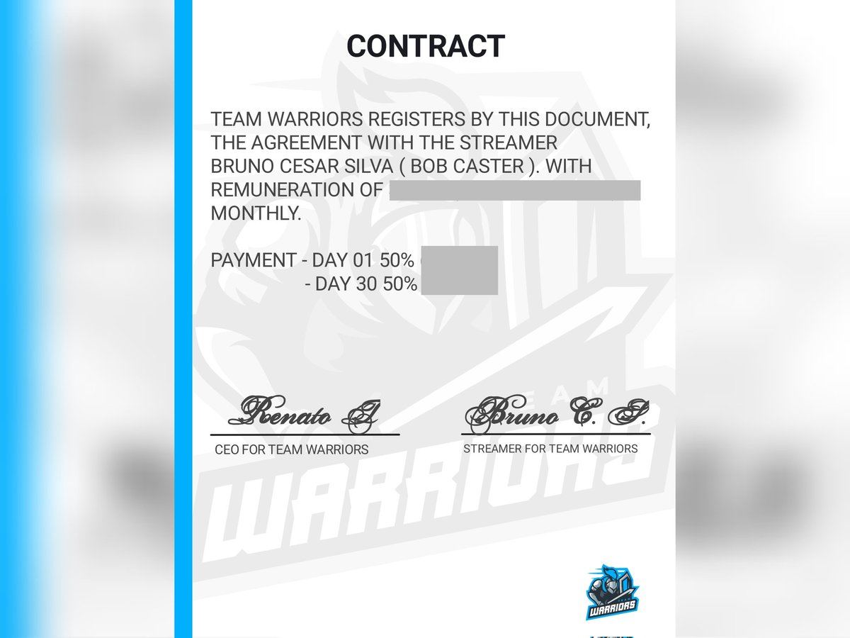 Agora é oficial, com contrato e tudo hehe, streamer oficial da <a href="/WarriorsTeamOFC/">Team Warriors</a> 🤩
