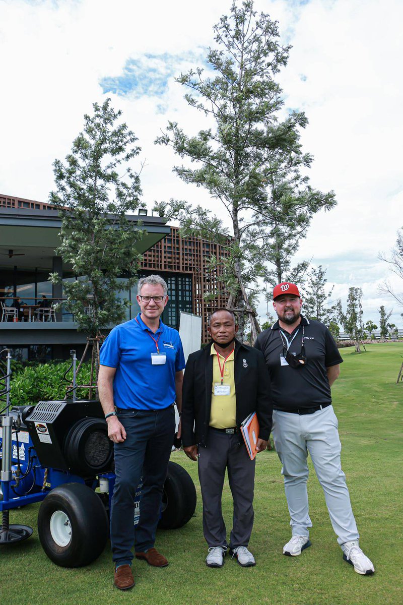 CampeyTurfCare's tweet photo. Last week #NicksTravels took him to #Thailand 🇹🇭 for a #demoday with our dealer @LinksTurf 
#greenkeepers #campeyturfcare #sportsturfmachinery @farqui72 https://t.co/7lMoqZSUpu
