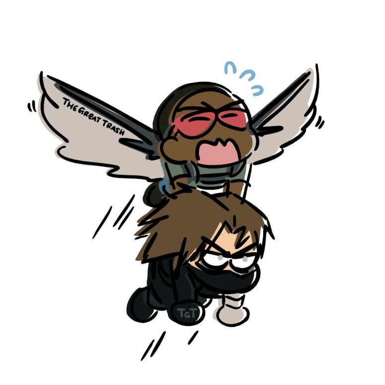 TheGreatTrash's tweet image. The Falcon and the Winter Soldier 💕

#buckybarnes #wintersoldier #fatws #falcon