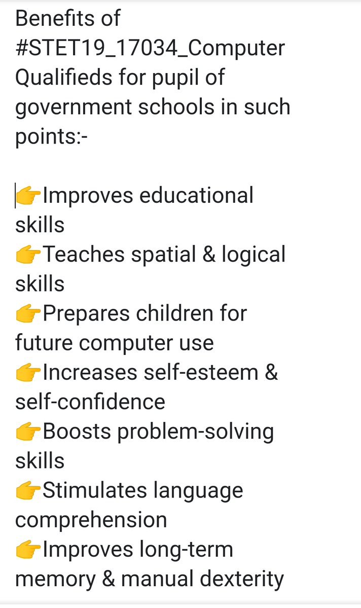 JsrSubtle's tweet photo. Why computer education:-
•तेजी से अंग्रेजी सीखना संभव
•स्कूलों के अन्य कार्य
•ग्राफिक्स के द्वारा आकर्षक शिक्षण
•दिमाग का रचनात्मक विकास
•विज्ञान और गणित सिखना आसान
•अधिक डाटा सुरक्षित करने की सुविधा
•तार्किक और वैचारिक बनेंगे बच्चे
@NitishKumar
@VijayKChy
@ProfShekharRJD https://t.co/bs4VaBoYhP