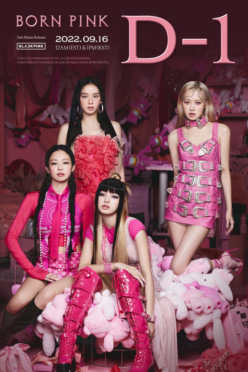 #BLACKPINK ‘BORN PINK’ D-1 Poster

2nd Album ‘BORN PINK’
✅2022.09.16 12AM (EST) & 1PM (KST)

#블랙핑크 #2ndAlbum #BORNPINK #D_1 #20220916_12amEST #20220916_1pmKST #Release #YG