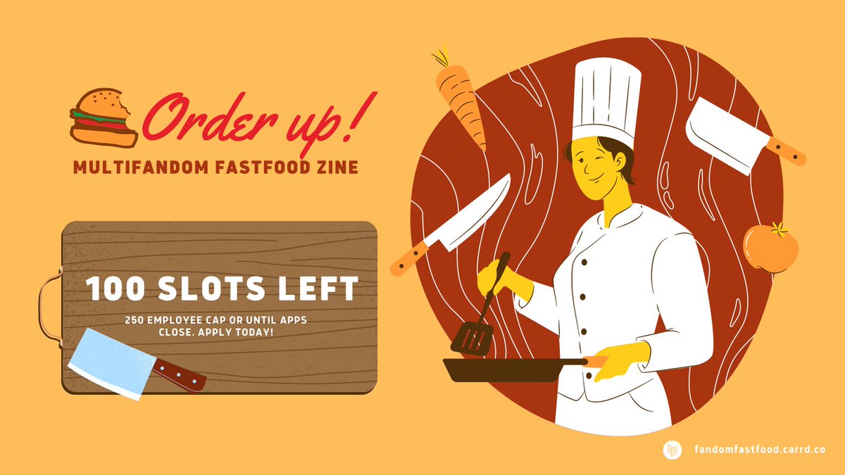 FandomFastFood's tweet photo. Would you look at that? Our hiring fair has started packing up our recruitment tents! With less than 100 slots remaining, and only 3 weeks left to apply, you don't want to miss out on joining our team! https://t.co/zR430f7RKR