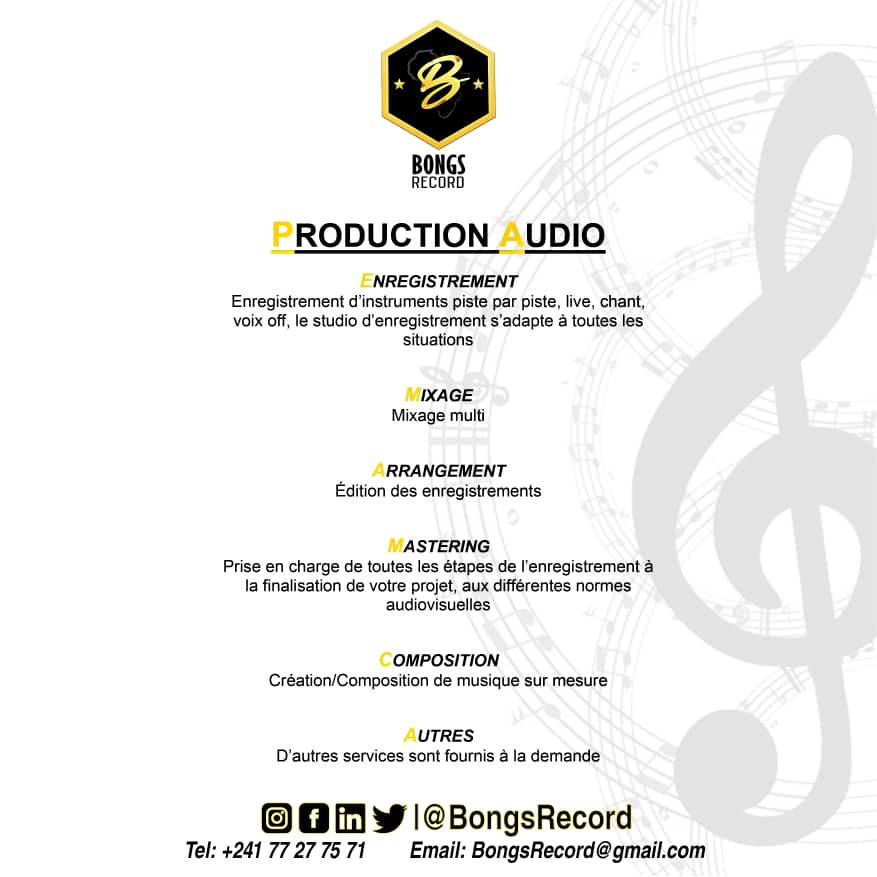 <a href="/BongsRecord/">Bongs Record</a> vous propose ses services de production audio. 
N'hésitez pas à nous contacter pour en savoir plus. 

"#BongsRecord, la qualité accessible à tous"

#Production #Audio #ByBongsRecord