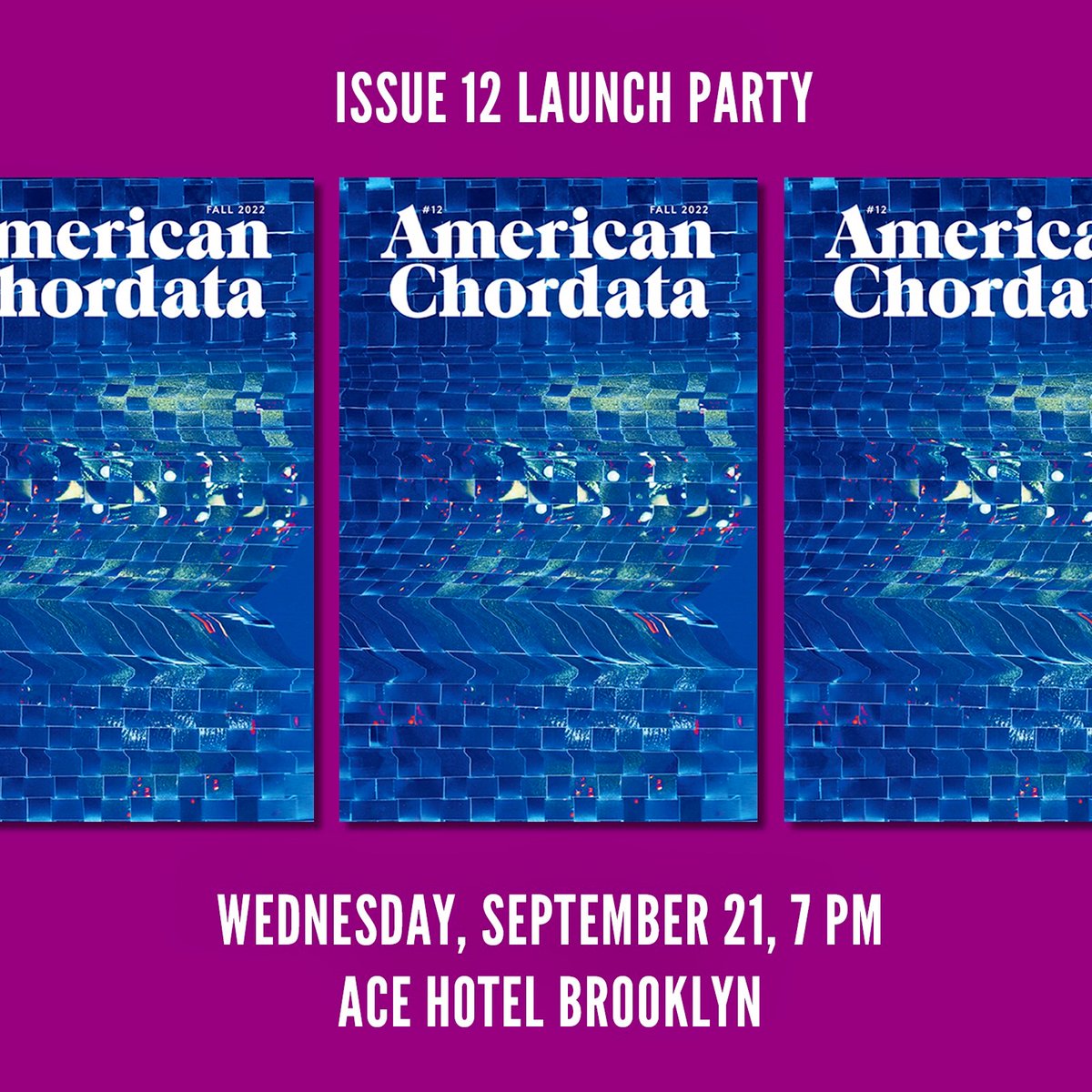 American Chordata (@americhord) on Twitter photo We’re back and IN-PERSON! One week from today, stop by The Garden at Ace Hotel Brooklyn, 252 Schermerhorn St. Readings by <a href="/CampMarmalade/">Wayne Koestenbaum</a>, <a href="/madeleinecrave_/">madeleine cravens</a> , @kellyrosehoffer, <a href="/czelseaharlan/">chelsea harlan</a>, Maggie Millner, and Peach Kander! RSVP here: acehotel.com/brooklyn/going… We’re back and IN-PERSON! One week from today, stop by The Garden at Ace Hotel Brooklyn, 252 Schermerhorn St. Readings by <a href="/CampMarmalade/">Wayne Koestenbaum</a>, <a href="/madeleinecrave_/">madeleine cravens</a> , @kellyrosehoffer, <a href="/czelseaharlan/">chelsea harlan</a>, Maggie Millner, and Peach Kander! RSVP here: acehotel.com/brooklyn/going…
