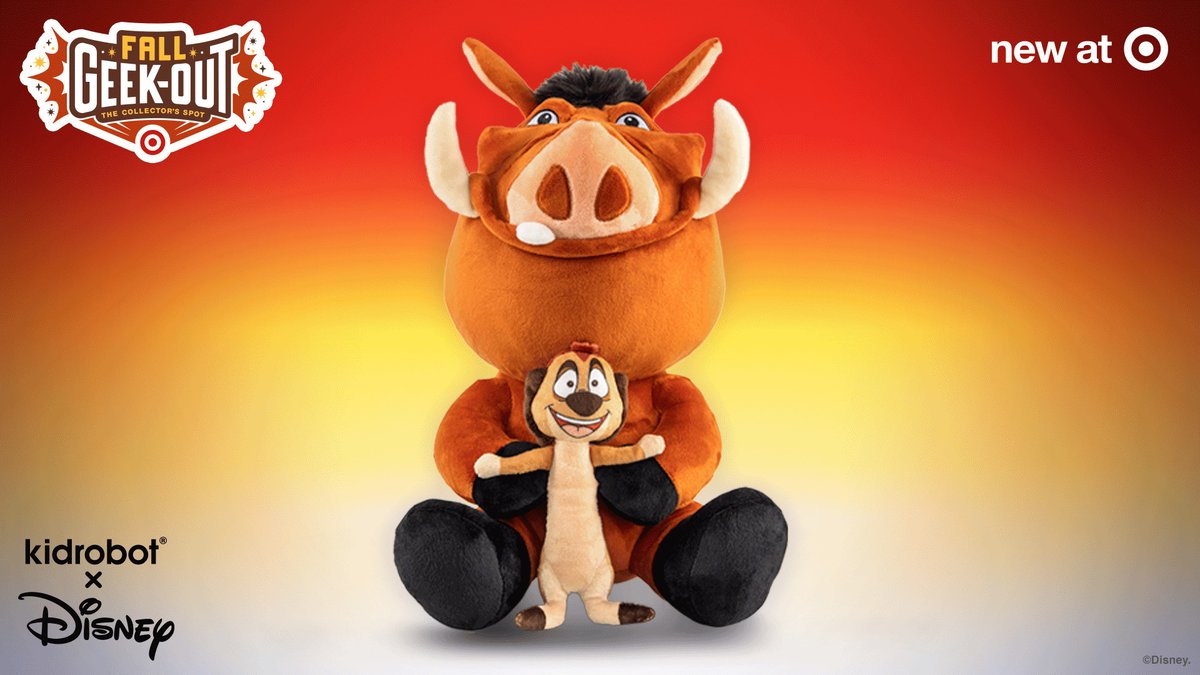 🎶 Hakuna Matata! 🎶🐗 Timon and Pumba debut their problem free philosophy at @Target stores for the #TargetGeekOut event 8/29-10/3! Don’t miss this 5-week event! Go get this #plush pair at your local #Target before they’re gone! #collectibles @Disney #lionking #plushtoy