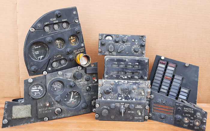 A selection of instruments & panels kindly donated by Bob Daniels, who has spent many years collecting F-4 parts and equipment & has now made the incredibly selfless decision to donate the majority of his collection to the BPAG. We’d like to thank Bob for his amazing generosity.