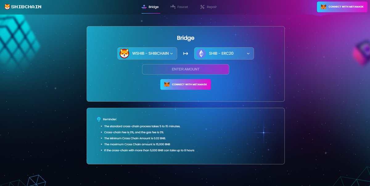TheGoldenPig_SC's tweet photo. Hướng dẫn swap $SHIB sang $wSHIB để tham gia các tính năng trên Shibchain
 1. Add Shibchain network vào ví
 2. Chuẩn bị sẵn $SHIB mạng Ethereum
 3. Truy cập https://t.co/pH9r8PgwTP
Chọn “Bridge”
 4. Nhập số lượng và xác nhận
 5. Ấn “add token” để thêm $wSHIB vào ví https://t.co/1EdiRABQcZ