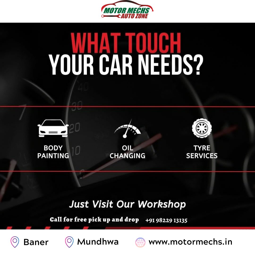 MotormechsZ's tweet photo. What touch does your car need?
☑Body painting ☑Oil Changing
☑Tyre Service
🌐https://t.co/VxDw1e5kuW
#CarServiceStationinPune #CarServicePune #bestcarrepairinpune #caracrepair #boschservicecentre #boschcarservicecentre #boschcarservicecenterpune #ChevroletCarServicePune https://t.co/Nm5qqIFTuE