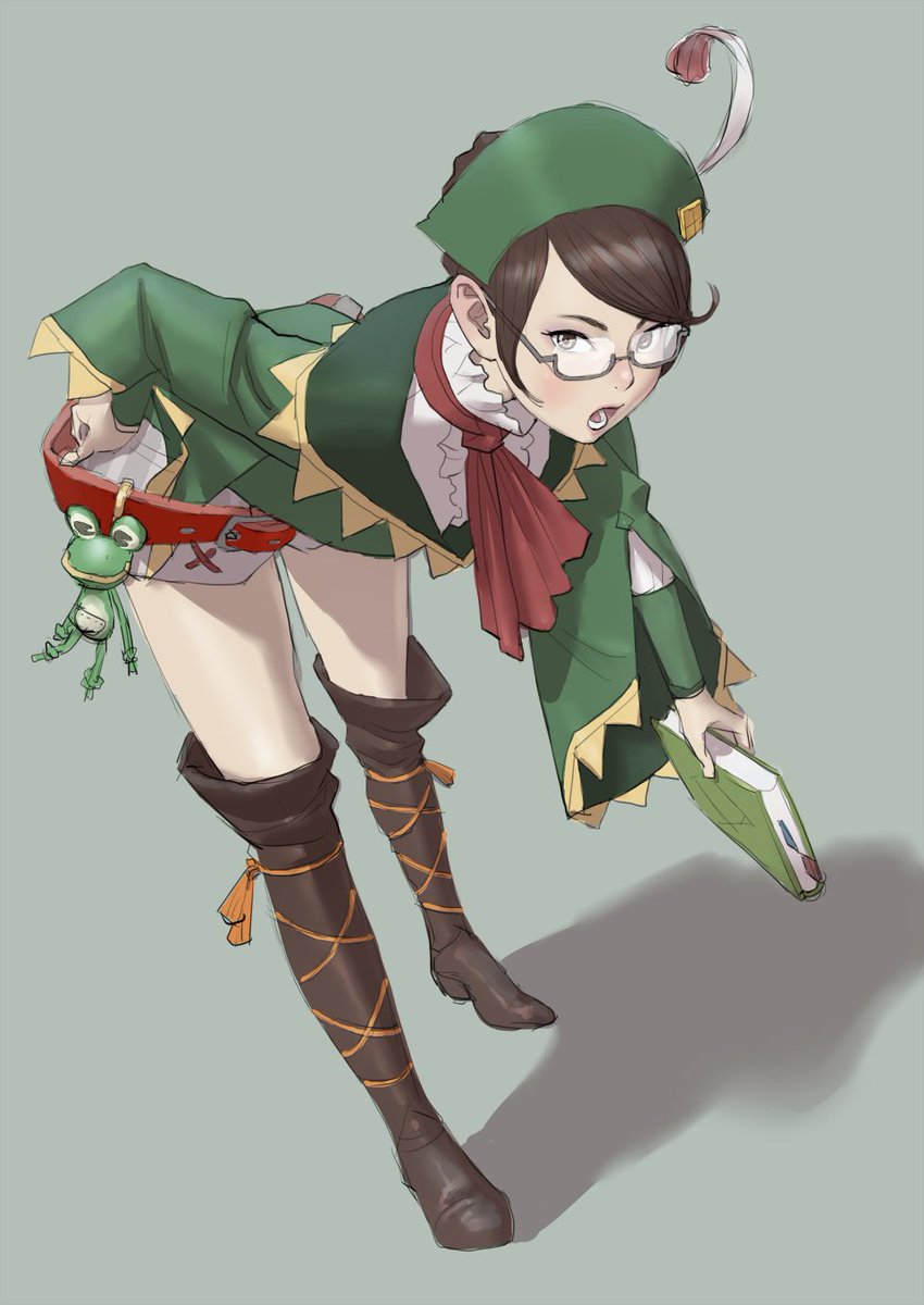 「【過去絵】MH4の看板娘さん。 」|大崎ペコ丸@異世界インフルエンサーコミックス１巻発売中です！のイラスト