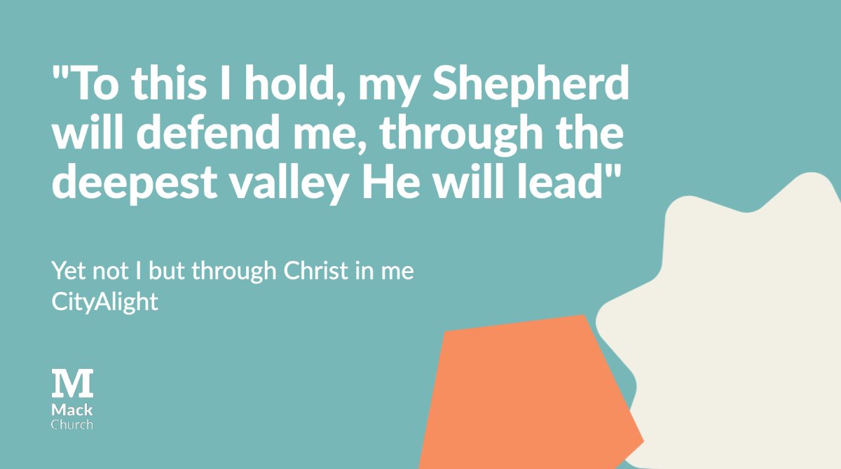 On Sunday we heard that Jesus' loves us, just as 'a hen gathers her chicks under her wings'(Matt 28v39).

The words of our final song reminding us this week of that:

"To this I hold, my Shepherd will defend me, through the deepest valley He will lead"

youtube.com/watch?v=zundjU…