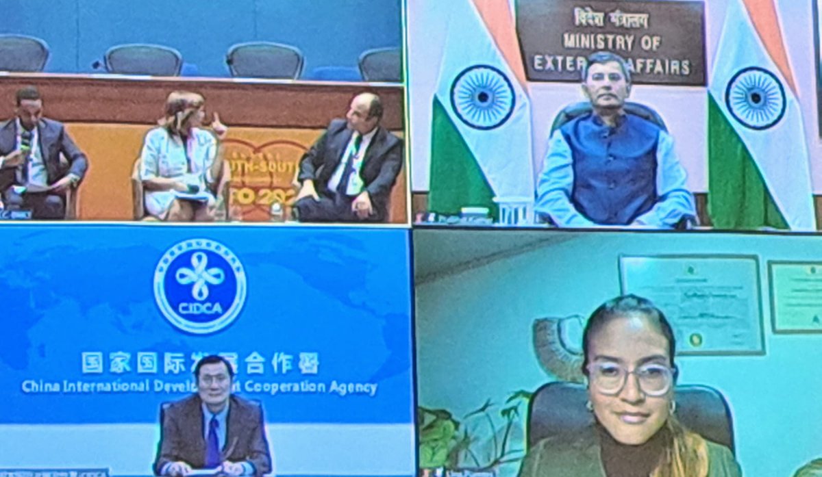 IndiainThailand's tweet photo. Mr. Prabhat Kumar, Addl Secretary (ER), Min of External Affairs participated in South-South Cooperation DG Forum for Sustainable Development organised in conjunction with #GSSD Expo at UNCC, Bangkok highlighting various projects & initiatives of India's development partnership. https://t.co/FpZ1QTPxqC