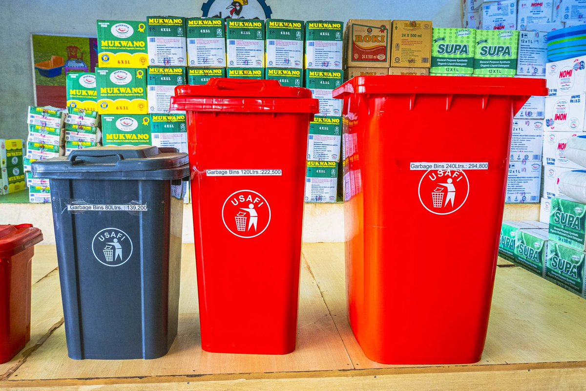 mukwano_ind's tweet photo. Proper waste disposal is crucial for homes, communities, and the environment. Get Mukwano Plastic Dustbins that come in sizes of 20L, 80L,120L, 240L &amp; 360L. Visit the Mukwano factory outlet (Old UMA conference centre) - Jinja road. Call our outlet service line: +256393241822 https://t.co/Uv9lBOWfzL