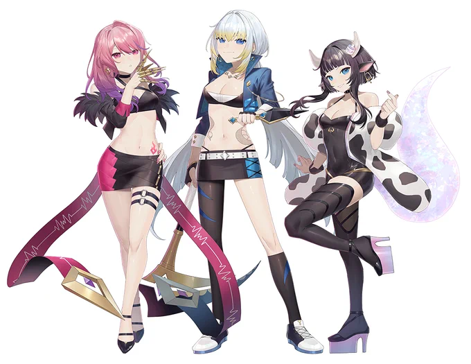繪製了萊菈(@/cygnus_lyra)、蘆棠(@/Rutanbuna)跟火柴(@/Tsmatch_T96)的POP/STARS cover的曲繪▼▼▼▼▼▼ 