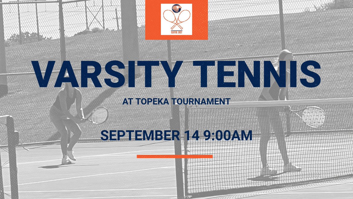 The Varsity @OE_Girls_Tennis squad hits the road for a tournament in Topeka with a 9:00am start.   Good Luck Hawks!! <a href="/OlatheEastHawks/">Olathe East High School</a>