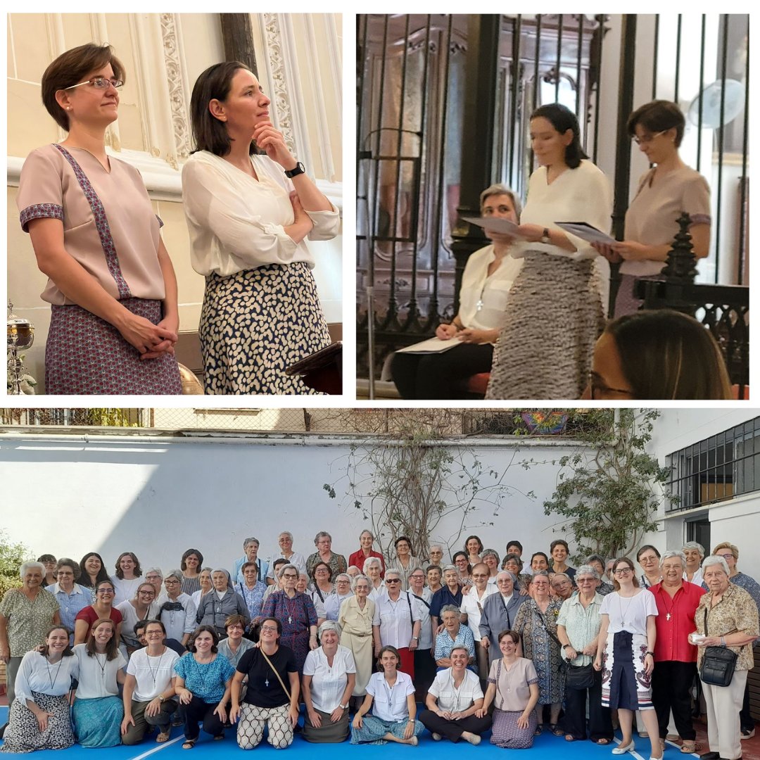 ADCSpinola's tweet photo. El sábado celebramos la Profesión Perpetua de @guada_b5  y @MaraSusana13 
Es una suerte contar con estas compañeras de camino que se comprometen PARA SIEMPRE a seguir a Jesús en nuestra familia https://t.co/PzDv6oeINH