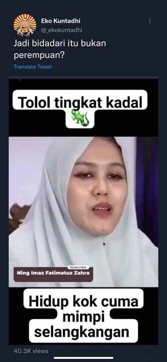 ::
Eko Kuntadhi 
Ketua Kornas Ganjaris Akhirnya Kena Batunya
Setelah sering Hina Ulama dan Habib 

Kali ini Allah Plesetkan lidahnya menghina Putri Kyai Besar Pesantren Lirboyo yang sangat Dihormati Di Kalangan Nahdatul Ulama.
@ganjarpranowo 
.
#BBMNaikRakyatRevolusi 
••