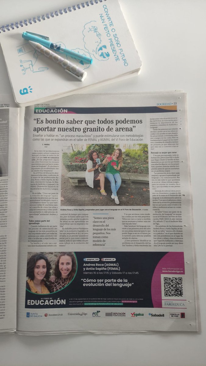 Este fin de semana AGMAL e FEMAL estarán no VI Foro de Educación do Faro de Vigo.

Vémonos alí para compartir aprendizaxes e experiencias educativas!