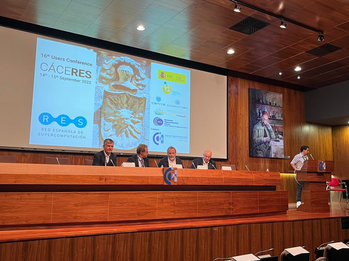 Inauguración 16ªConferencia Anual Usuarios <a href="/RES_HPC/">RES</a> en Cáceres
14-15sept #supercomputación #HPC

Infraestructura Científica y Técnica Singular #ICTS distribuida x la geografía española #14nodos @cenits <a href="/CETA_CIEMAT/">CETA-CIEMAT</a> res.es/es/nodos-de-la… 

Inscríbete! bsc.es/Z7r