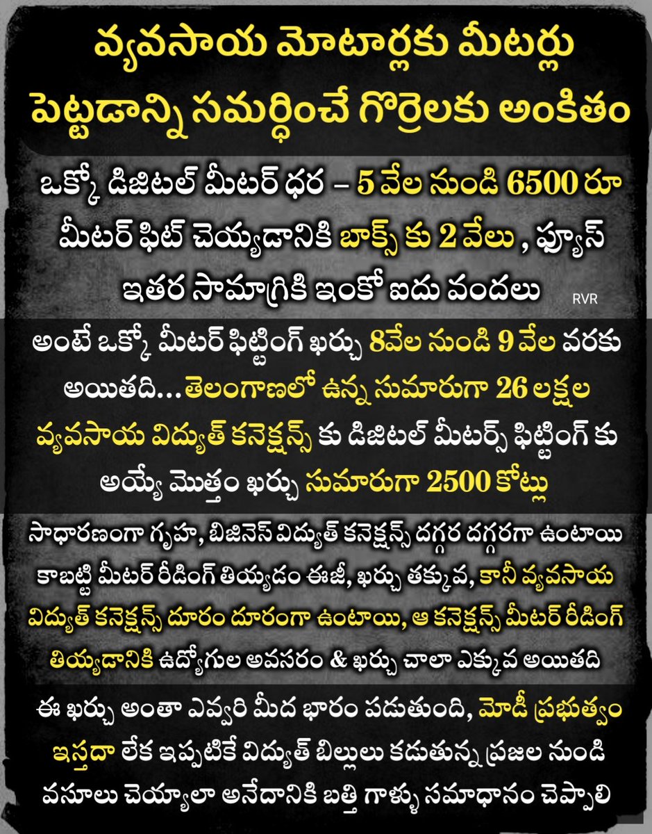 వ్యవసాయ మోటార్లకు మీటర్లు పెట్టడాన్ని సమర్ధించే గొర్రెలకు అంకితం

#AntiFarmerBJP