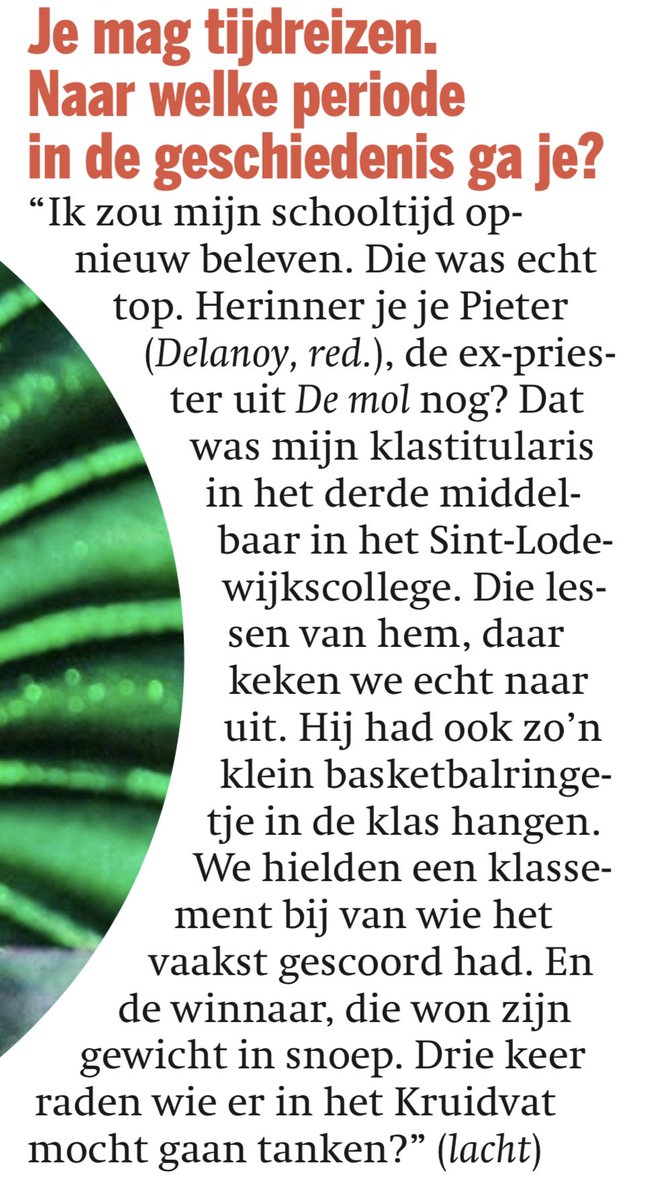 DeefPeters's tweet photo. Maxim De Cuyper ‘anders’ geïnterviewd voor Het Nieuwsblad. Bleek een prima verteller te zijn met een geweldig gevoel voor humor en plezante anekdotes. 

#vandaag in de krant #demol #clubbrugge #kvcwesterlo #woestijnvis https://t.co/I6qqp1bUZb