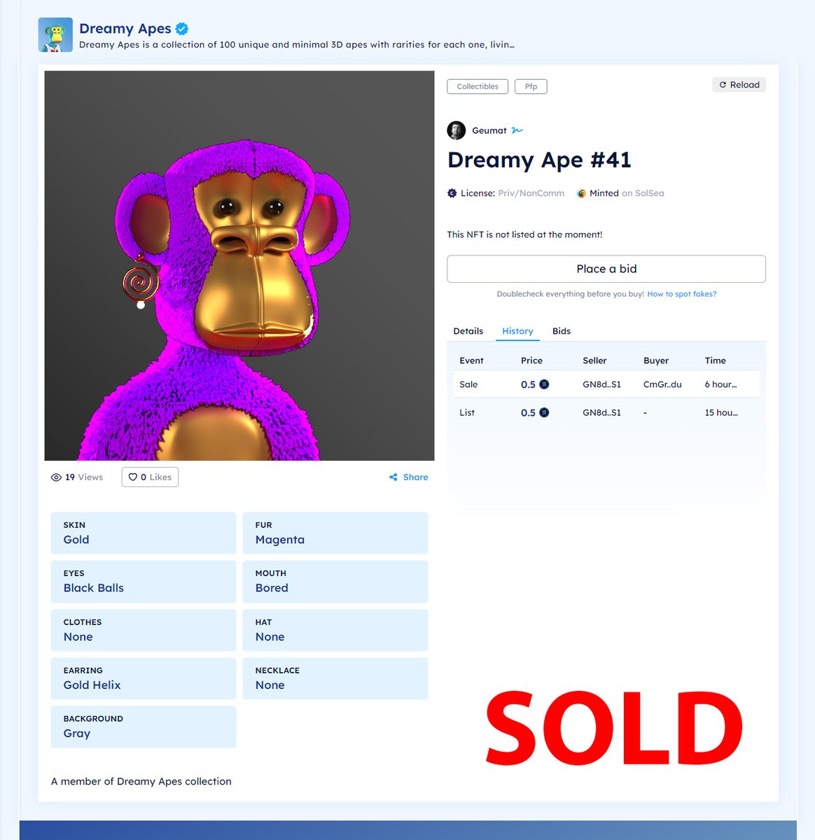 geumat3's tweet photo. 🟦Sold🟦
2 pieces of my Dreamy Apes Collection were sold on @SolSeaNFT  (40 and 41)

Thank you dear collectors 🙌 

(link in comments👇)
#nft #solsea #solana #SolanaNFT #Geumat #DreamyApes #collaction

https://t.co/c3YxuwB21U https://t.co/bIRgPHQao1