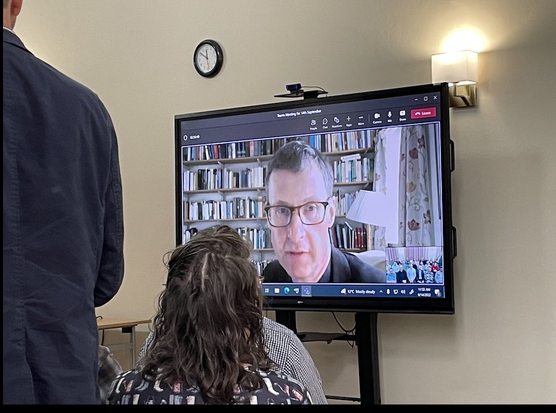 RevJaneAtkinson's tweet photo. Distance is no object for the @cofelancs curates to get an opportunity to ‘grill a Bishop’ @BpBurnley https://t.co/2n5UwR1lIj