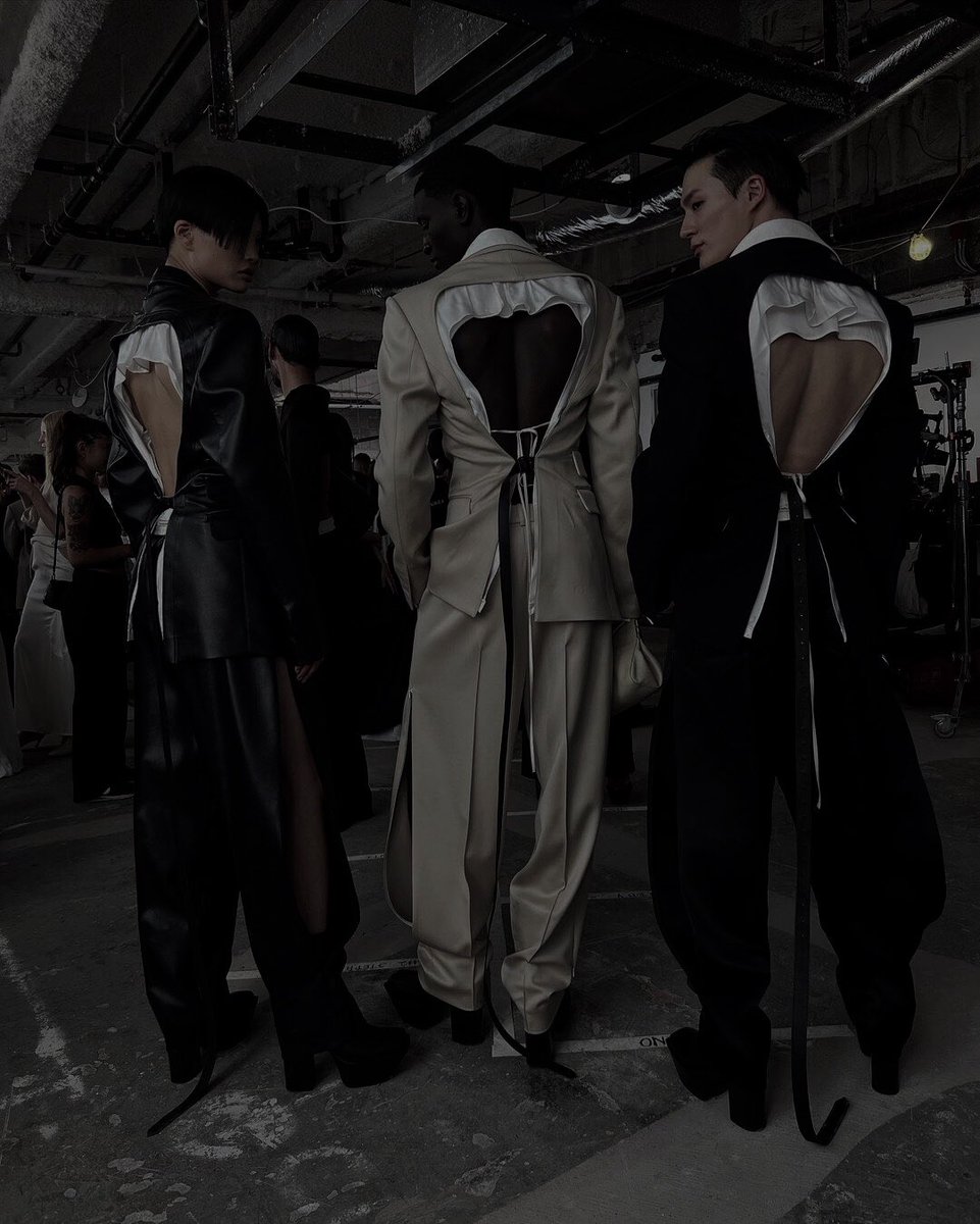 with steph shiu and ibby sow, complete with our backs — all thanks to peter do's exquisite styling.