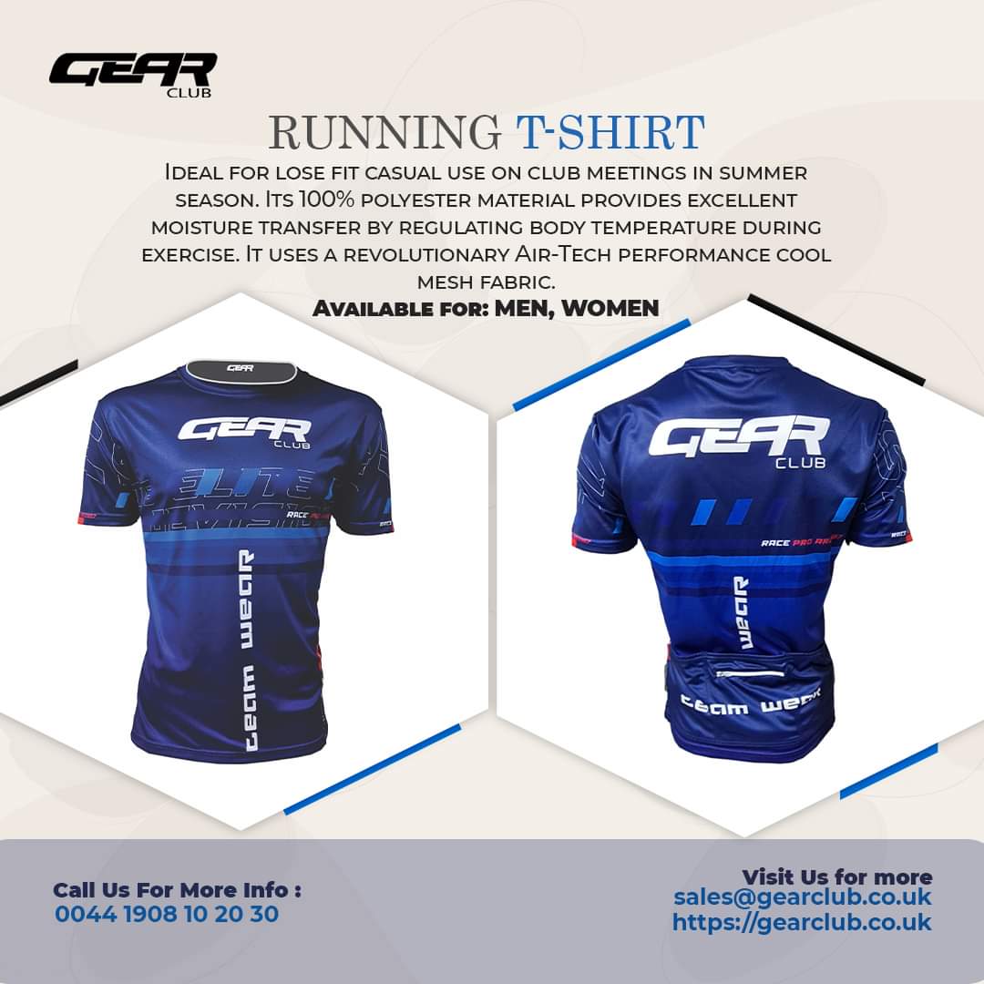 Check out our complete range of Running Wear!

Email: sales@gearclub.co.uk
Website: gearclub.co.uk/product/tshirt

#gearclub #cyclingwear #cyclingclothing #runningwear #customtshirt #runningtshirt #cyclingclub #cyclingapparel #cyclingkit #cyclingteam #bestcyclingkits #cyclingwearuk