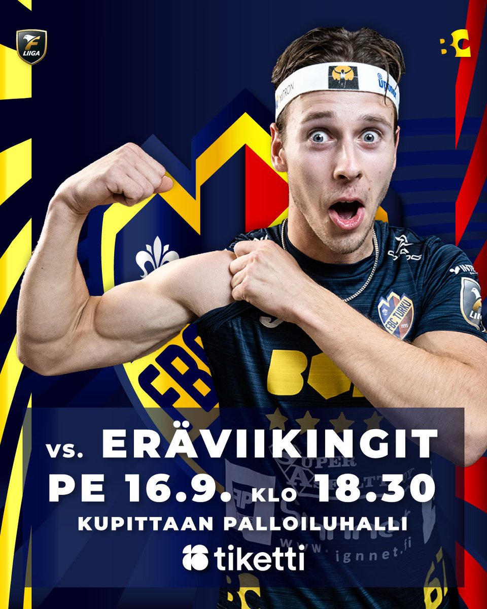 FBCTurku's tweet photo. Oletko jo valmis kauden alkuun?🫵

⚡️FBC Turku - EräViikingit
🏟Kupittaan palloiluhalli
🎥 Ruutu+
🕖 16.9. klo 18:30
🎫 https://t.co/gpaeafadlG

#salibandy #FLIIGA #FBCTurku https://t.co/yrJv7AWivo