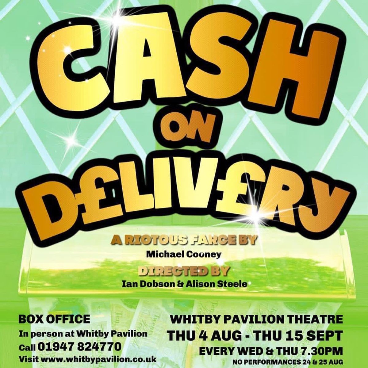 WhitbyAmDram's tweet photo. Final performances of Cash On Delivery @Whitbypavilion tonight and tomorrow night. 

Don’t miss this hilarious comedy. 

#whitby #theatre #amdram https://t.co/VRcsdRV7IE