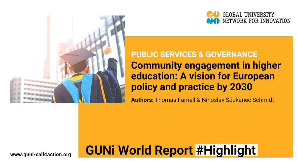 GUNi_net's tweet photo. #GUNiHighlight📑Community engagement in higher education: A vision for European policy and practice by 2030
👥Ninoslav Šćukanec Schmidt & Thomas Farnell (@SHEFCEproject)
Read the full article👉https://t.co/8ZLfogcqOH
#CommunityEngagement #HigherEducation https://t.co/W3SYCMmvKu