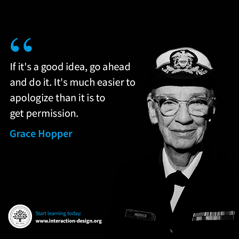 Computer pioneer Grace Hopper has an important lesson for us all to learn. What do you think? Let us know in the comments.

#IxDF #InteractionDesignFoundation #GraceHopper #DesignThinking