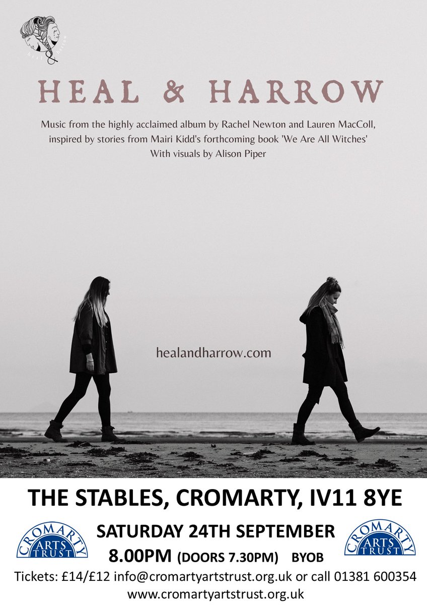 Cromarty Arts Trust (@cromartyarts) on Twitter photo Next gig for us is on Sat 24 Sept and is the wonderful @rachel_newton_ and <a href="/Laurenmaccoll1/">Lauren MacColl</a> as <a href="/healandharrow/">Heal & Harrow</a>. For times and prices see attached poster @HNM_mchrystall <a href="/NessMusic55/">Ness Music</a> <a href="/Black_Isle_Info/">Black-Isle.info</a> <a href="/WHInverness/">What's Happening Inverness</a> @UHI_NH <a href="/RANTFIDDLES/">RANT</a> <a href="/TheShee/">The Shee</a> #HIGHLANDS #folkmusic #weareallwitches Next gig for us is on Sat 24 Sept and is the wonderful @rachel_newton_ and <a href="/Laurenmaccoll1/">Lauren MacColl</a> as <a href="/healandharrow/">Heal & Harrow</a>. For times and prices see attached poster @HNM_mchrystall <a href="/NessMusic55/">Ness Music</a> <a href="/Black_Isle_Info/">Black-Isle.info</a> <a href="/WHInverness/">What's Happening Inverness</a> @UHI_NH <a href="/RANTFIDDLES/">RANT</a> <a href="/TheShee/">The Shee</a> #HIGHLANDS #folkmusic #weareallwitches