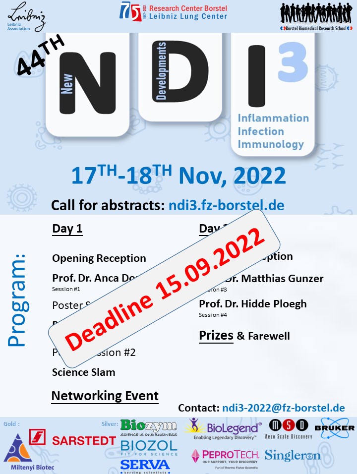 teresa_walz's tweet photo. Final call for abstracts!!
Don't miss this great chance, to present your latest data and get to know other enthusiastic scientists at our great networking event with dinner and life music👩‍🔬🧑🏾‍🔬 
Keep the tradition up! Come to the  Research Center Borstel! https://t.co/KulD6iSaRc