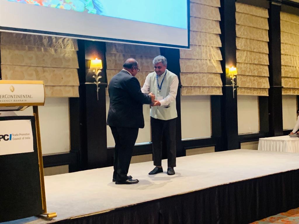 ShreeGajananIn1's tweet photo. #ShreeGajananIndustries is thrilled to be a part of the #IndiaGulfBuyerSeller Meet organized by #TradePromotionCouncil of India in Bahrain & Saudi Arabia. Both ambassadors were in attendance & our CEO Mr. Hiten Bhimani had the privilege to address both gatherings. https://t.co/CSnfToLlHo