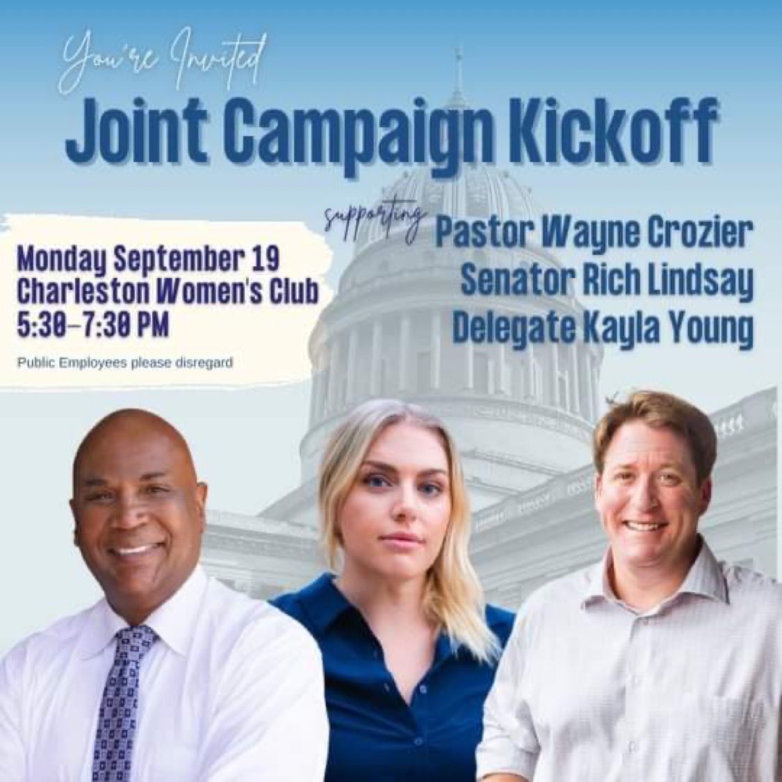rlindsaywv8's tweet photo. If you’re tired of what’s coming out of the state house and want to support candidates dedicated to improving the lives of all West Virginians, join us on Monday September 19, 2022. https://t.co/7aa2LcEi7c