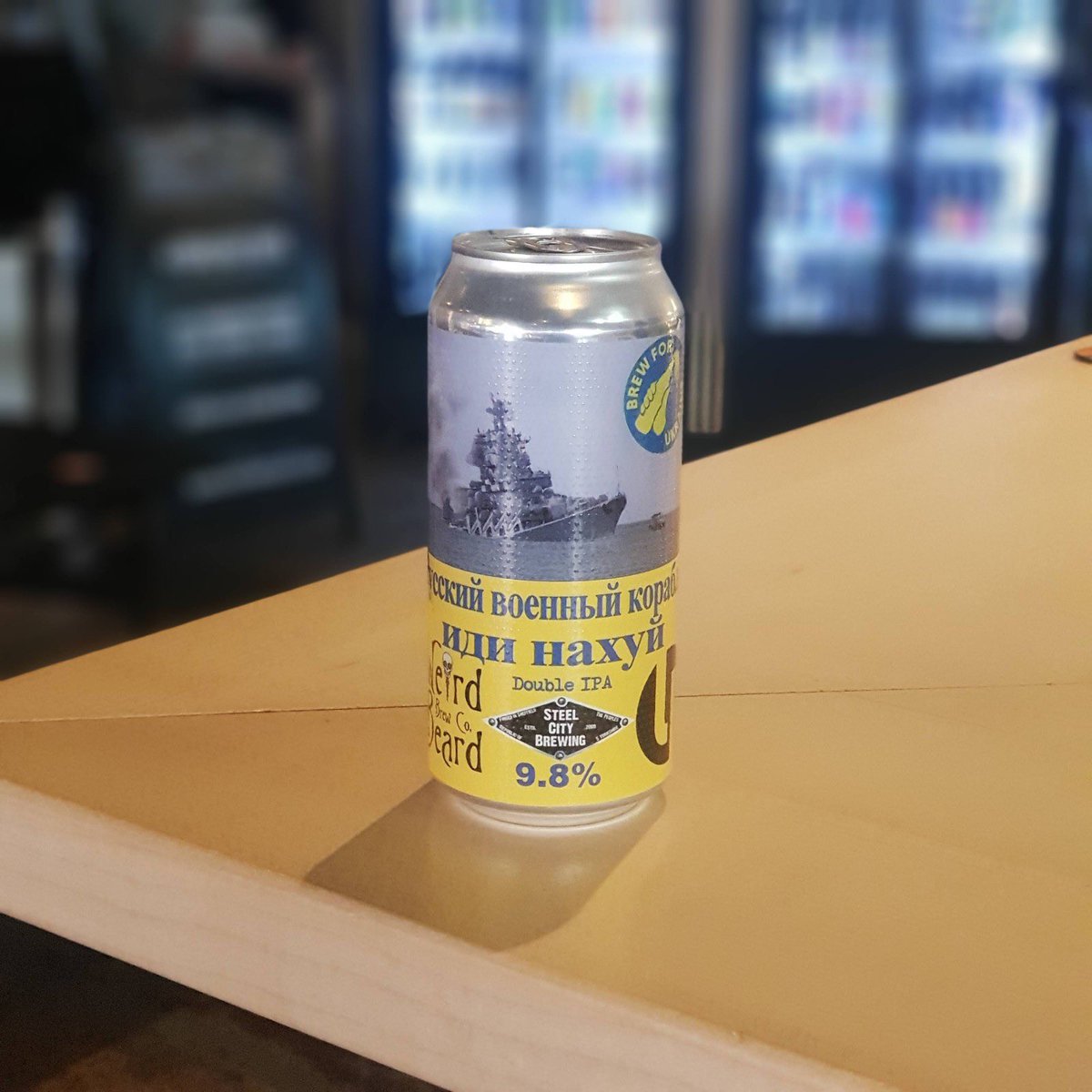 Hop Hideout ® (@hophideout) on Twitter photo When <a href="/Steelcitybrew/">Steel City Brewing</a> meet <a href="/WeirdBeard_Brew/">Weird Beard Brew Co</a> it’s a #brewedforukraine big double IPA at 9.8% 🔥 Already flying out since it came in & not much left 😬 sorry we posted late, as I know a few of you have been asking for this…. When <a href="/Steelcitybrew/">Steel City Brewing</a> meet <a href="/WeirdBeard_Brew/">Weird Beard Brew Co</a> it’s a #brewedforukraine big double IPA at 9.8% 🔥 Already flying out since it came in & not much left 😬 sorry we posted late, as I know a few of you have been asking for this….